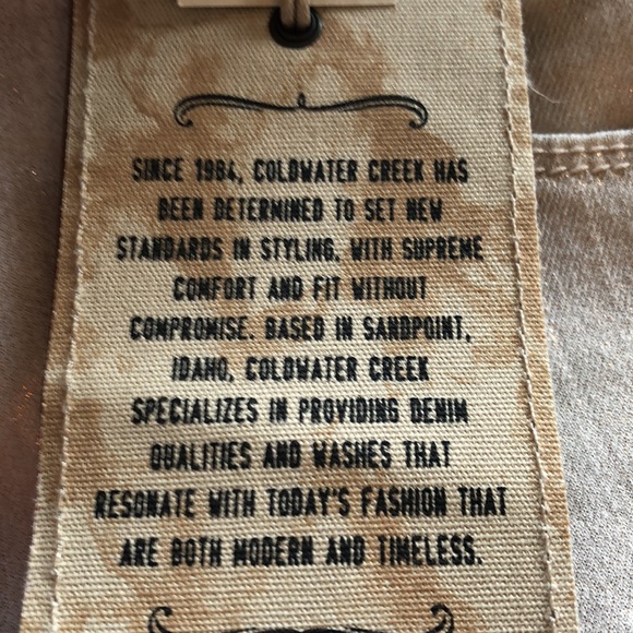 SUBTLE SPARKLE DENIM! COLDWATER CREEK ROSE GOLD METALLIC ANKLE JEANS - Picture 6 of 15